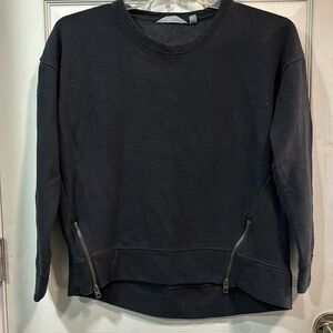 Athleta Cityscape Black Sweatshirt with Zippers size Small